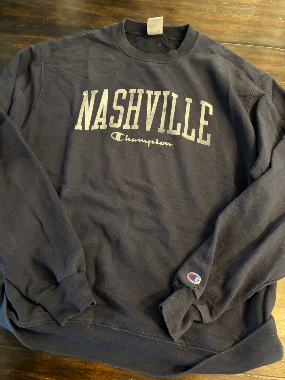 Champion Navy 'Nashville' Crewneck Sweatshirt size large